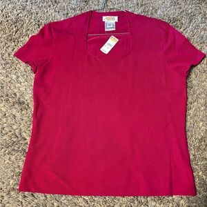 NWT Talbot Women’s Hot Pink Short Sleeve Tee Size Medium